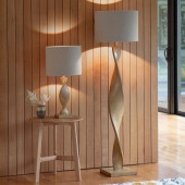 Natural Oak Effect Floor Lamp 